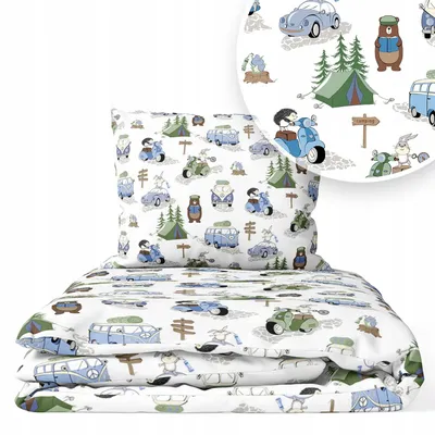 Produktbild von Kinderbettwäsche 100x135 Baumwolle Baby Bettwäsche Set 100x135 + 40x60 Kissenbezug Jungen & Mädchen Kleinkind Bettbezug