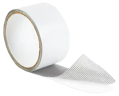 Image de Ruban de réparation pour moustiquaires et grilles de fenêtre 2 m x 5 cm – Autocollant – Pour les déchirures et les trous – Blanc – Résistant et imperméable [11609WH]