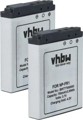 Produktbild von vhbw 2x Akku kompatibel mit Sony Cybershot DSC-V3 Kamera (700 mAh, 3,6 V, Li-Ion)
