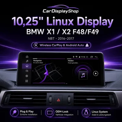 Produktbild von 12,3" Linux Display BMW X1 E84 CIC 2010–2015 CarPlay & Android Auto