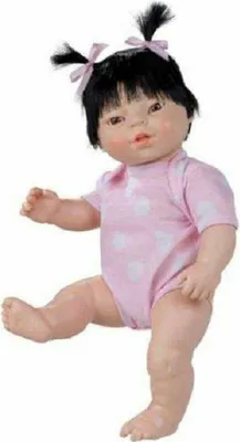 Produktbild von Berjuan Baby Doll Newborn With Romper Asian 38cm Boy
