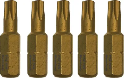 Produktbild von TIN Bit Torx T25 - 5 Stück Germany TX25 Titan Nitrid Beschichtung