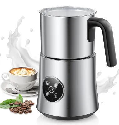 Produktbild von Teendow MF06 4-in-1 Elektrischer Milchaufschäumer 700ml, Automatischer Milchschäumer für heißen & kalten Schaum, Edelstahlkanne,Zuhause & unterwegs