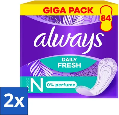 Produktbild von Always - Slipeinlagen - Normal - 84 Slipeinlagen - Vorteilspack - 2 Stücke