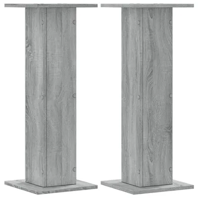 Zdjęcie produktu dla vidaXL Stojak na głośniki 2 szt. Szary Sonoma 30x30x80cm Materiał drewnopochodny