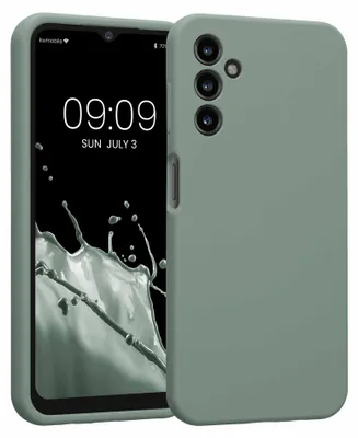 Produktbild von kwmobile Hülle kompatibel mit Samsung Galaxy A14 5G - Hülle Silikon gummiert - Handyhülle - Handy Case in Rainwashed Grün