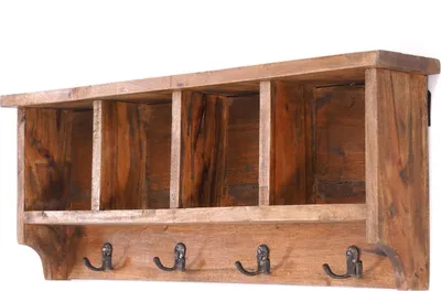 Immagine prodotto di ARMADIO DA PARETE RUSTICO con scomparti "VINTAGE 70" | 70x27x11cm(LxAxP) | Colore: 01 natural-vintage