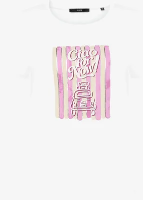 Produktbild von Print-T-Shirt mit Glitzerdetails
