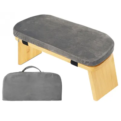 Produktbild von Yogahocker,Meditationshocker aus Bambus, klappbar und ergonomisch, Kniehocker für Meditation, Gebet und Reisen