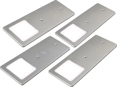 Produktbild von silber 5W - sehr flache Küchenleuchte mit Touch-Dimmfunktion 4er Set warmweiß