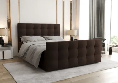Produktbild von AX LIVING Boxspringbett 140x200 mit Bettkasten Orchido Braun – Komfort & Eleganz