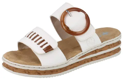 Produktbild von RIEKER Damen Pantolette weiß Kunstleder - Größe: 37
