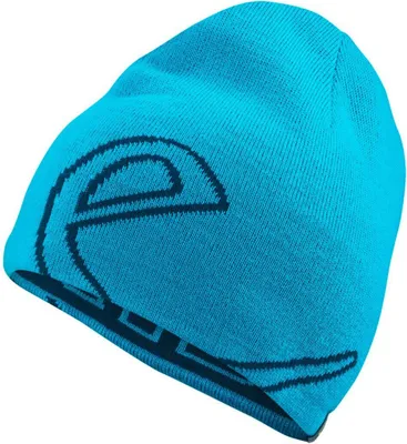 Türkise Mütze mit schwarzem Edelrid-Logo; Teil der Corporate Beanie Kollektion.