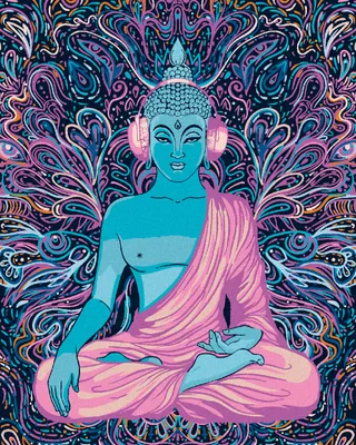 Image de Zuty - Peinture par numéros - BOUDDHA VIOLET, 40 x 50 cm, sans cadre et sans tension de la toile