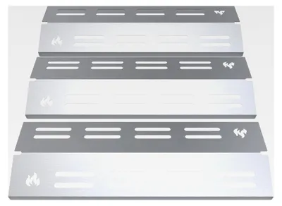 Produktbild von Gasgrill Edelstahl Brennerabdeckung kompatibel mit Enders Chicago 3 | Flavorizer Bars | Passgenau | Rostfrei | Brennerschutz