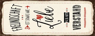 Produktbild von vianmo Blechschild 27x10 cm Freundschaft ist sowas wie Liebe