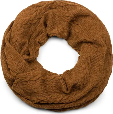 Produktbild von styleBREAKER Feinstrick Loop Schal mit Zopfmuster, Winter Schlauchschal, Loopschal, Strickschal, Uni 01018151