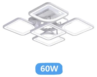 Image de Plafonnier, à intensité variable, avec télécommande, blanc, 5 ampoules