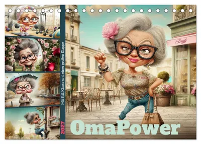 Produktbild von OmaPower (Tischkalender 2027 DIN A5 quer), CALVENDO Monatskalender
