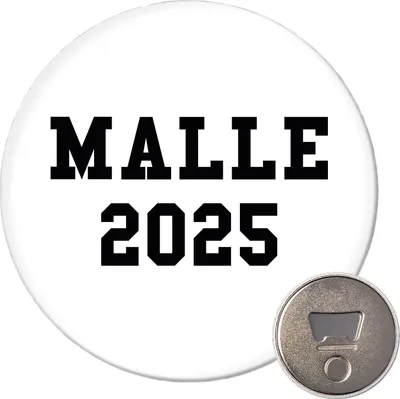 Produktbild von Huuraa Magnet Malle 2025 Mallorca 59mm Kühlschrankmagnet rund Flaschenöffner Geschenkidee