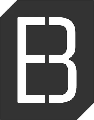 Image de Plaque avec la lettre B, noir supermat, 70 mm
