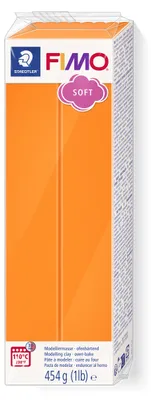 Produktbild von STAEDTLER FIMO soft 8021 ofenhärtende Modelliermasse Einzelprodukt, 454g, manderine