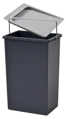 Immagine prodotto di Cestino interno Hailo 1045639 grigio scuro 10 L 226 x 154 x 340 mm con coperchio