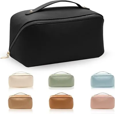 Immagine prodotto di Trousse da viaggio per donne e ragazze, trousse da viaggio nera