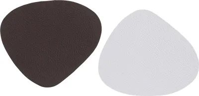 Produktbild von 12 Stück Untersetzer Braun Creme zum Wenden 12,5 cm x 10,5 cm