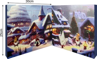 Produktbild von 2024 Weihnachtswichtel-Adventskalender, 24-Tage-Weihnachts-Countdown-Blindbox mit Mini-Plüsch-Zwergpuppen, Weihnachtsdekoration
