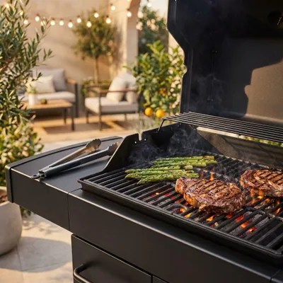 Immagine prodotto di Milani Home - griglia per barbecue grande, ghisa, ricambio cottura barbecue, nero, 35 x 41.5 cm