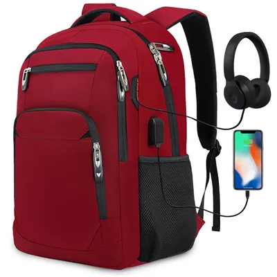 Produktbild von STILVORA Laptoprucksack Wanderrucksack USB-Ladeanschluss,Reisetasche mit Diebstahlsicheres Fach & Wasserdicht und atmungsaktiv