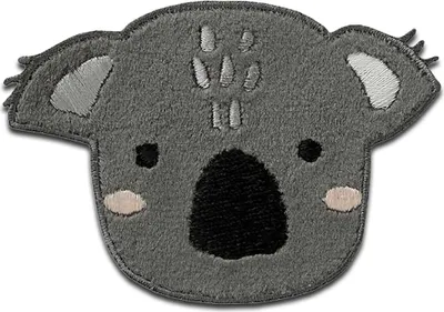 Produktbild von Zoo Tiere Koala - Aufnäher, Bügelbild, Aufbügler, Applikationen, Patches, Flicken, Zum Aufbügeln, Größe: 7,2 x 5,2 cm