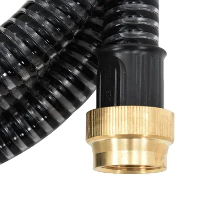 Immagine prodotto di Tubo di Aspirazione con Raccordi in Ottone Nero 1,1" 7 m PVC