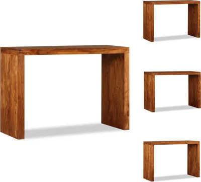 Zdjęcie produktu dla vidaXL Stolik konsola z litego drewna w kolorze miodowym 110x40x76 cm - Stoliki boczne
