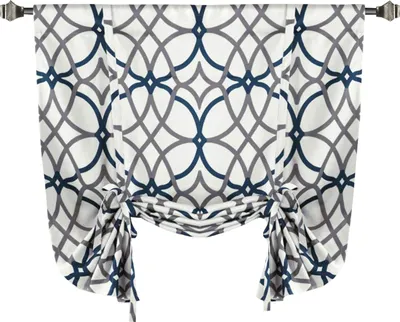 Obrázek produktu pro Morocco Printed Window Curtain, Tie Down Blackout Curtain, Thermal Insulated Blackout Curtain, Tie Down Curtains for Kitchen, Living Room (Grey,42 x 63 Inch)
