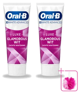 Obrázek produktu pro 2 x Zubní pasta Oral-B 3D White Advanced Luxe Glamorous White, 75 ml - Balení 2 kusů