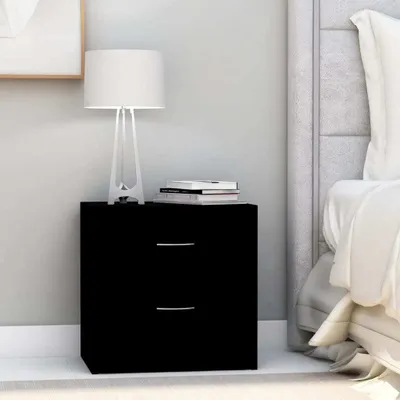 Obrázok produktu pre vidaXL Nočný stolík čierny 40x30x40 cm Materiál drevo