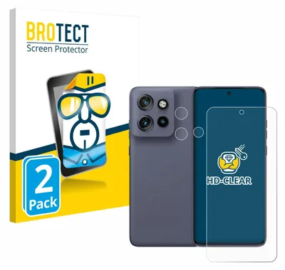 Produktbild von 2x Für Motorola Edge 60 Neo (Display+Kamera) Schutzfolie BROTECT Displayschutz Display Schutz Folie Klar Transparent