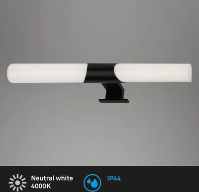 Produktbild von LED Bad-Spiegelleuchte, schwarz, LED/12W