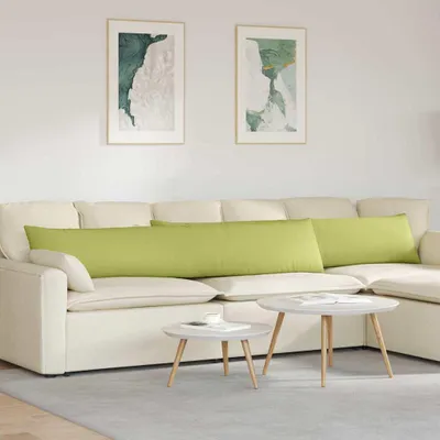 Obrázok produktu pre vidaXL Vankúše na pohovku, 2 kusy, látka, svetlozelená, 200 x 40 cm