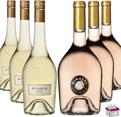 Produktbild von Los Entdeckung Miraval 6x75Cl- 3 Studio von Miraval 2024 weiß 75cl 13% & 3 Côtes de Provence Rosé 2024 75Cl 13%