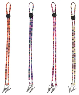 Serviettenclips, 4 Stück, verstellbar, mit Krokodilklemmen, 60 cm