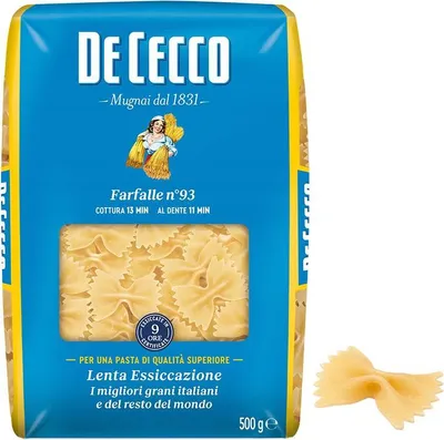 Immagine prodotto di DE CECCO Farfalle No. 93 Teigwaren 500,0 g