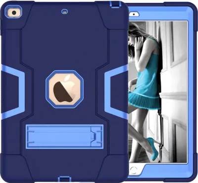 Image de Étui pour iPad 6/5 9.7" blindé avec support Bleu