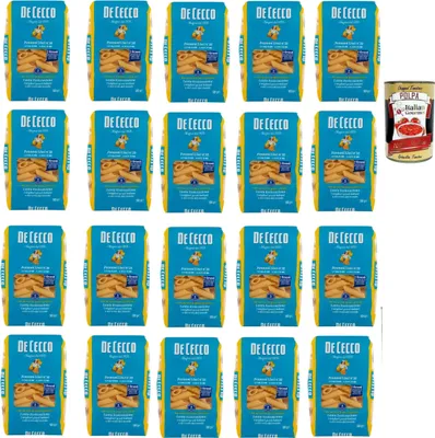 Produktbild von De Cecco Pennoni Lisci N°38, 100% Italienisch Pasta Nudeln 20x 500g + Italian Gourmet Polpa 400g