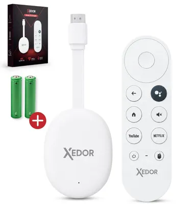 Produktbild von Xedor Streamr Android TV Box - 4K TV Stick - 16GB - WiFi 6 - Android 12 - Netflix, YouTube, Prime Video & Disney+ - Weiß