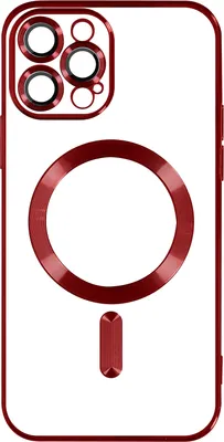 Produktbild von Avizar, MagSafe Hülle iPhone 13 Pro Max Chromrand Luxusdesign, Rot