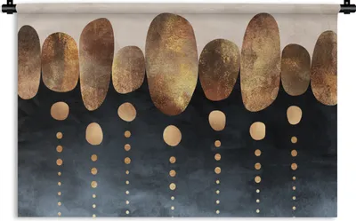 Produktbild von MuchoWow® Wandteppich Wandbehang Gold - Abstrakt - Luxus 120x80 cm Tapisserie Dekoration Wandtuch - Wanddekorationen - Wandtücher