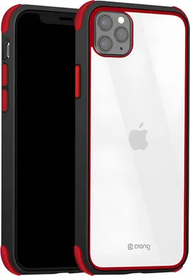 Produktbild von Crong CRG-TRC-IP11P-BR, Cover, Apple, iPhone 11 Pro, 14,7 cm (5.8"), Schwarz, Rot
